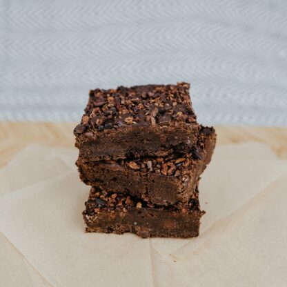 Three Double Choc Cacao Brownies