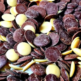 Close up of vegan chocolate buttons